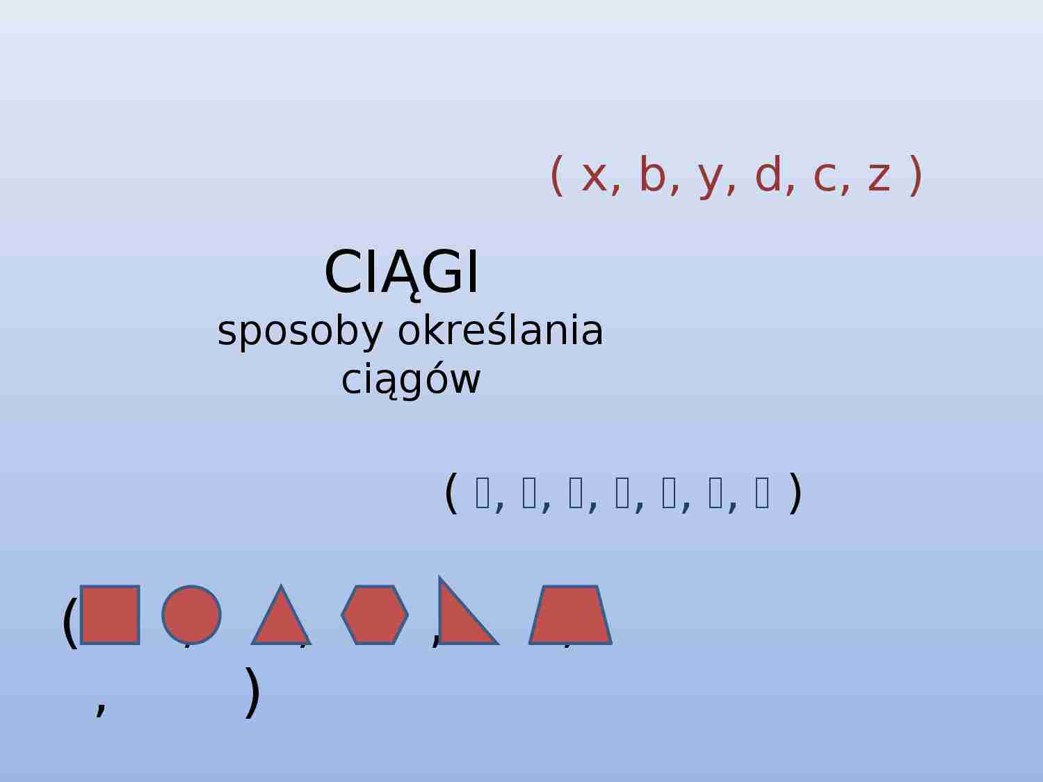 Ciągi - sposoby określania  - strona 1