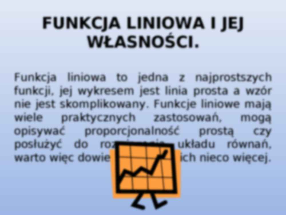 Funkcja liniowa i jej własności  - strona 2