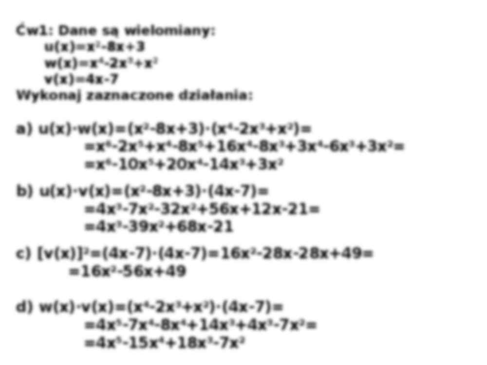Mnożenie wielomianów - strona 2