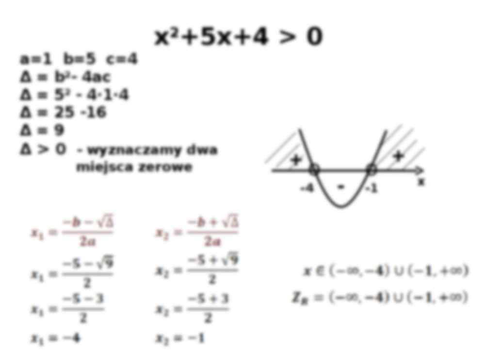 Nierówności kwadratowe - strona 3
