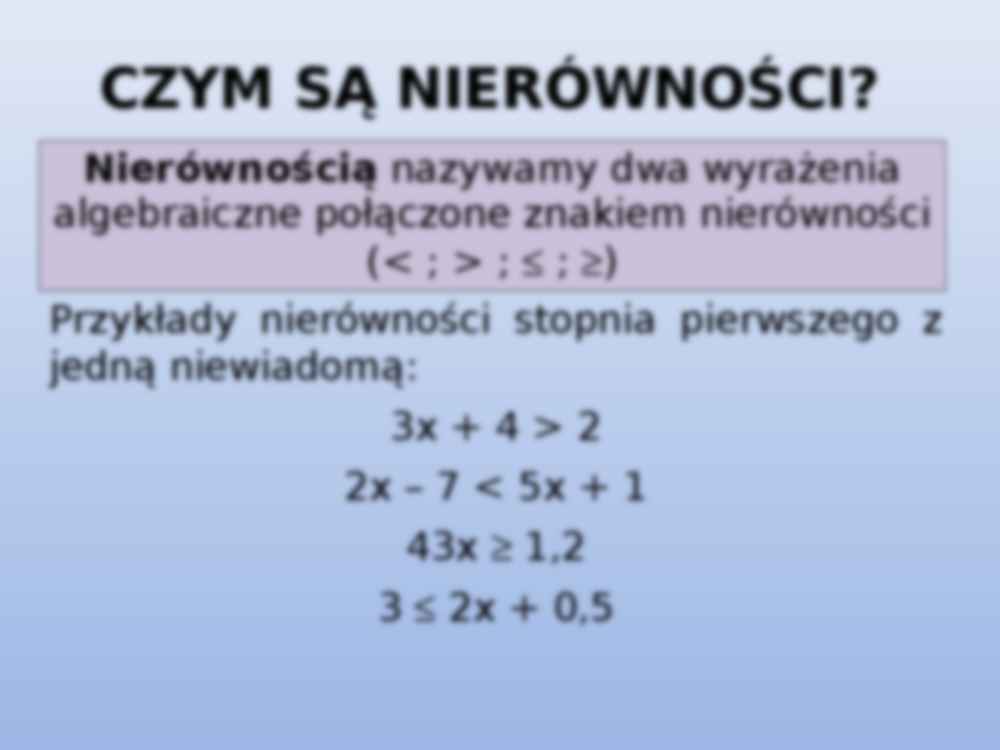 Nierówności - Wyrażenie algebraiczne - strona 3