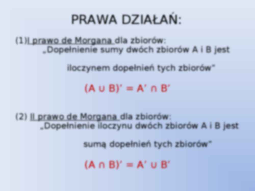 Prawa działania na zbiorach  - strona 3