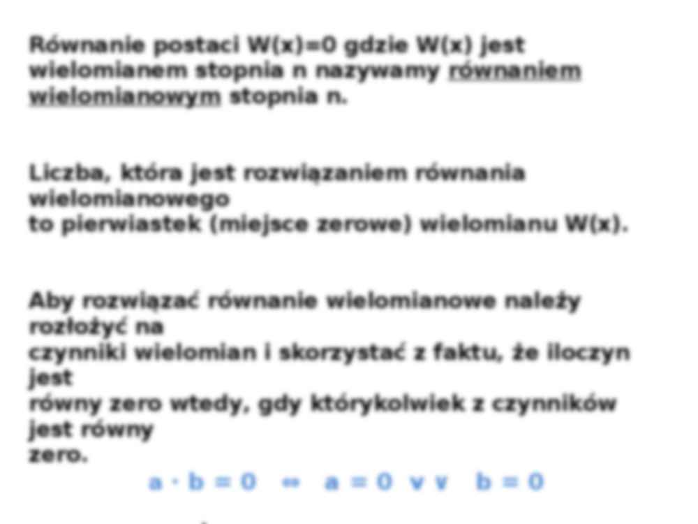 Równania wielomianowe - strona 2