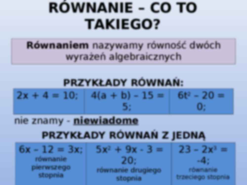 Tworzenie równań z jedną niewiadomą  - strona 3