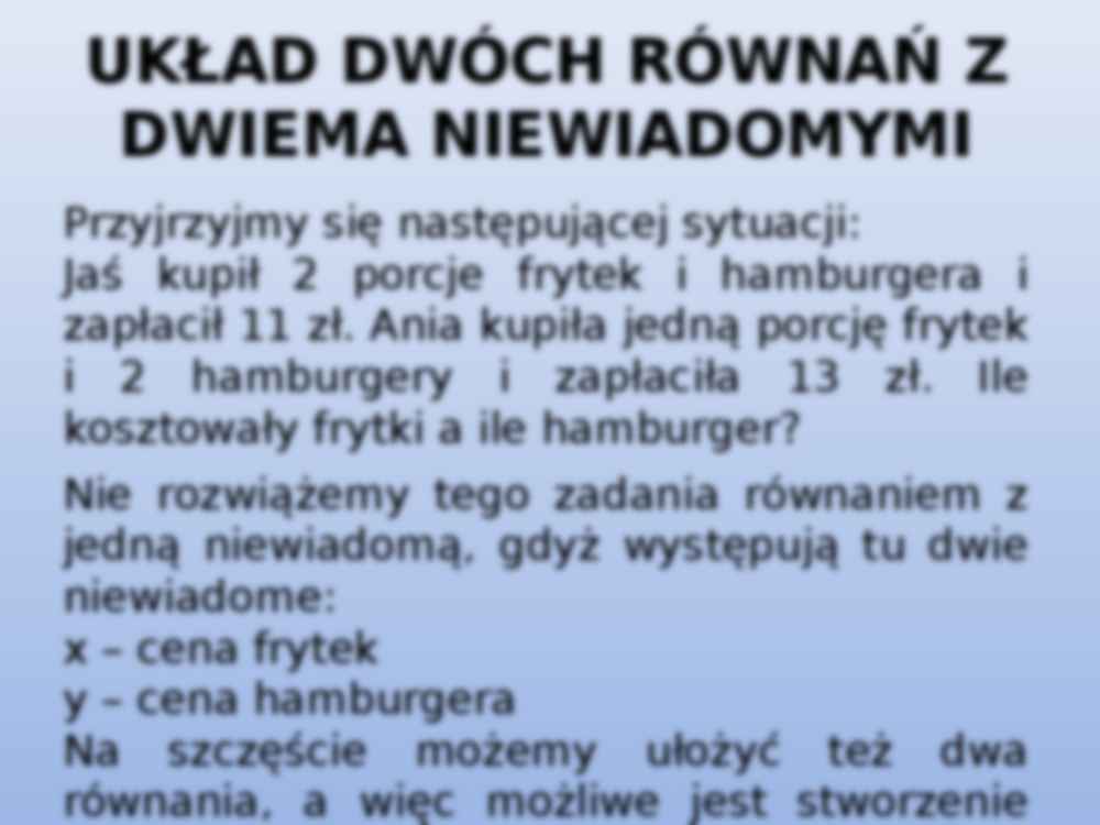 Tworzenie układów równań - strona 3