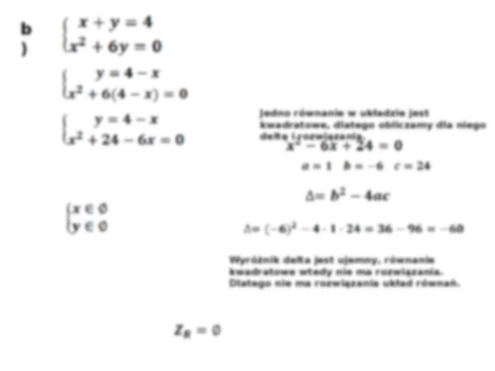Układy równań wyższych stopni - strona 3