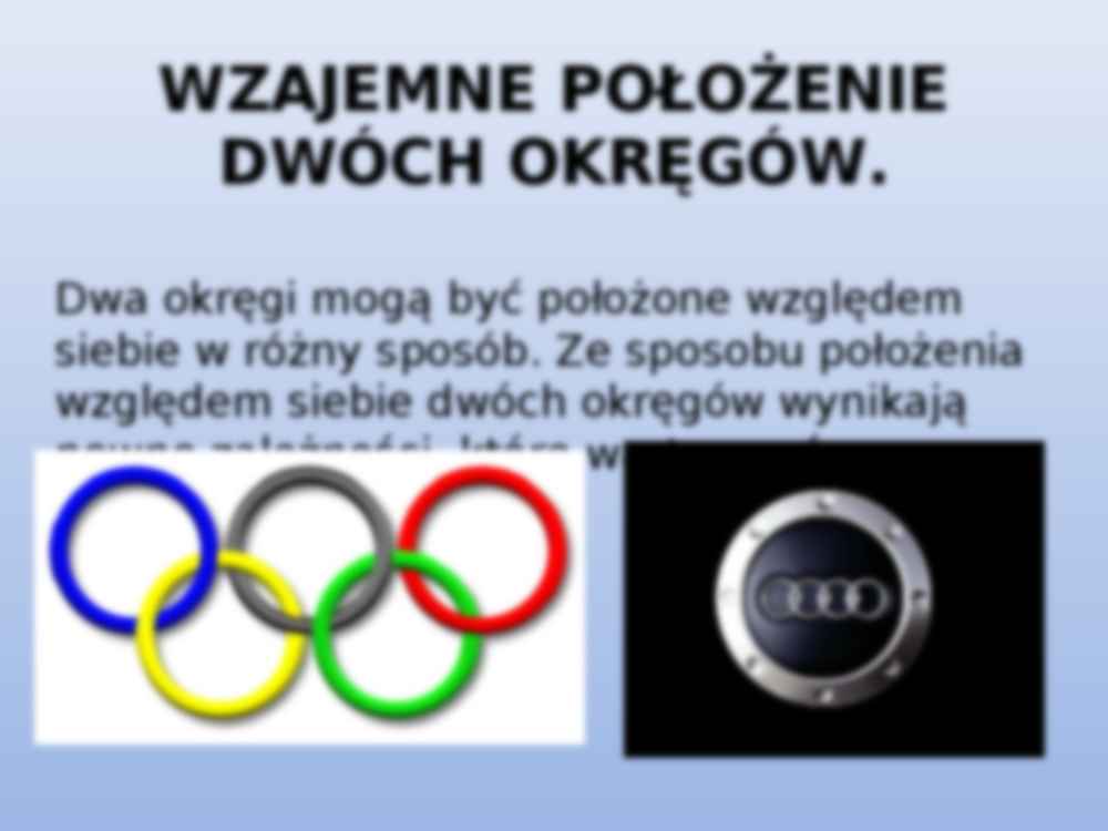 Wzajemne położenie dwóch okregów - strona 2