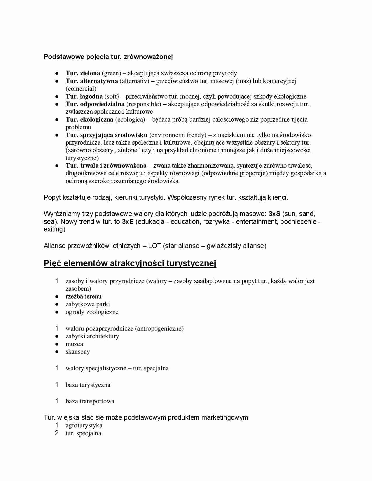 Podstawowe pojęcia turystyki zrównoważonej - strona 1
