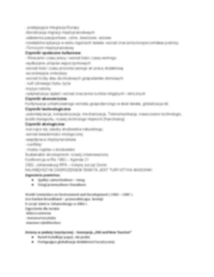 Definicja turystyki - wykład - strona 2