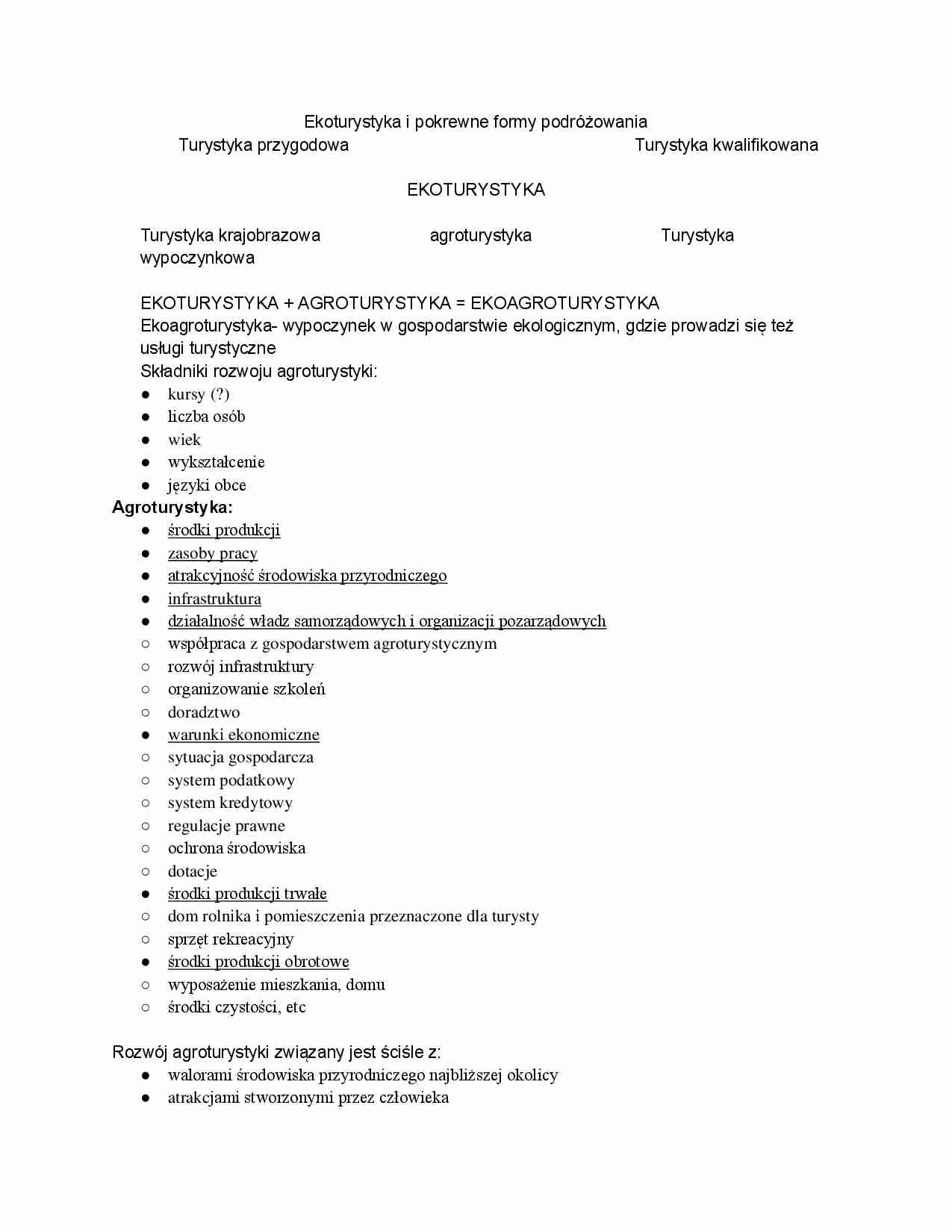 Ekoturystyka i pokrewne formy podróżowania - strona 1