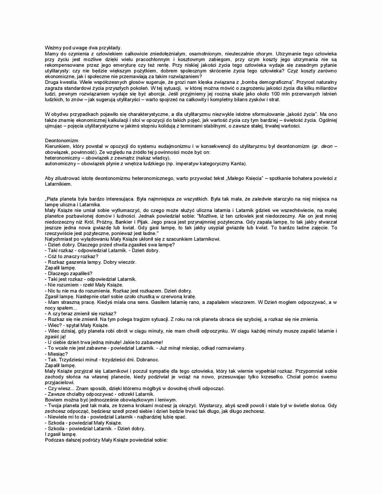 Etyka w turystyce - wykład - Deontonomizm  - strona 1