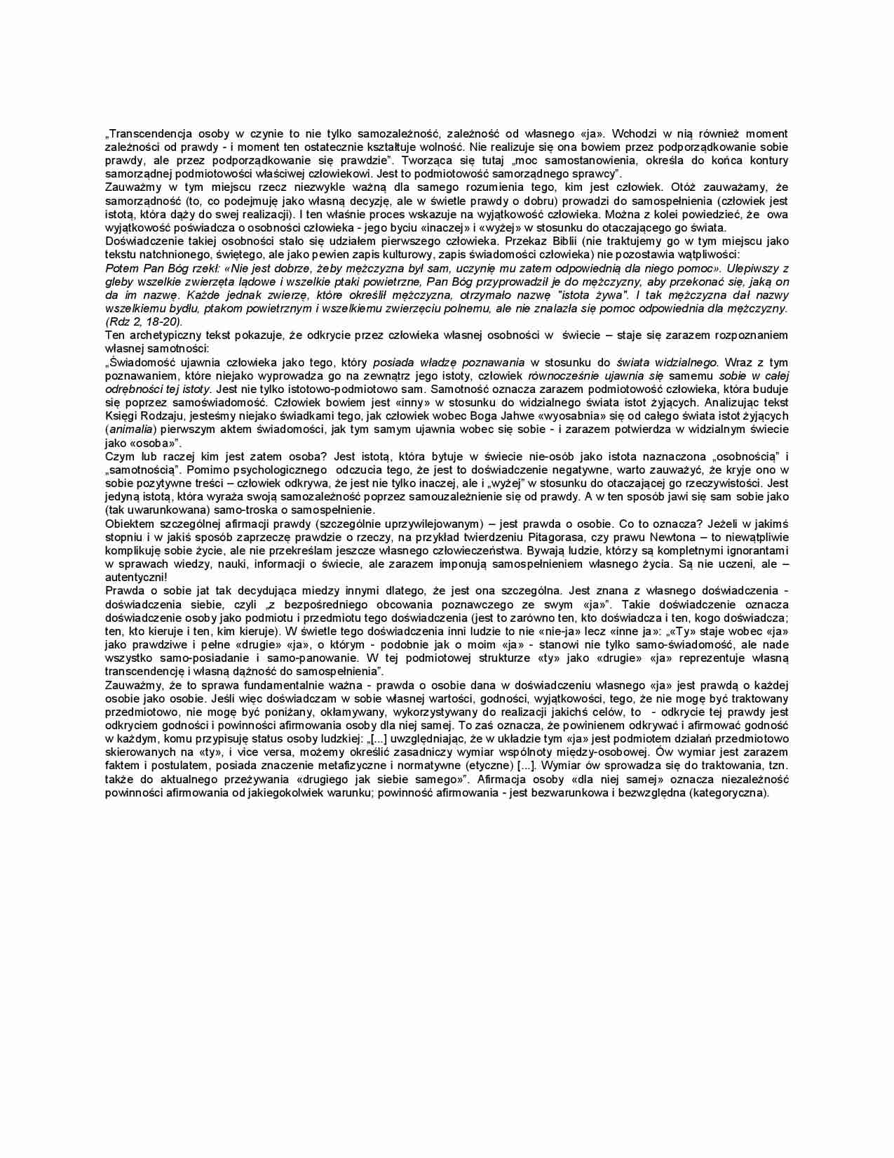 Transcedencja w czynie - strona 1