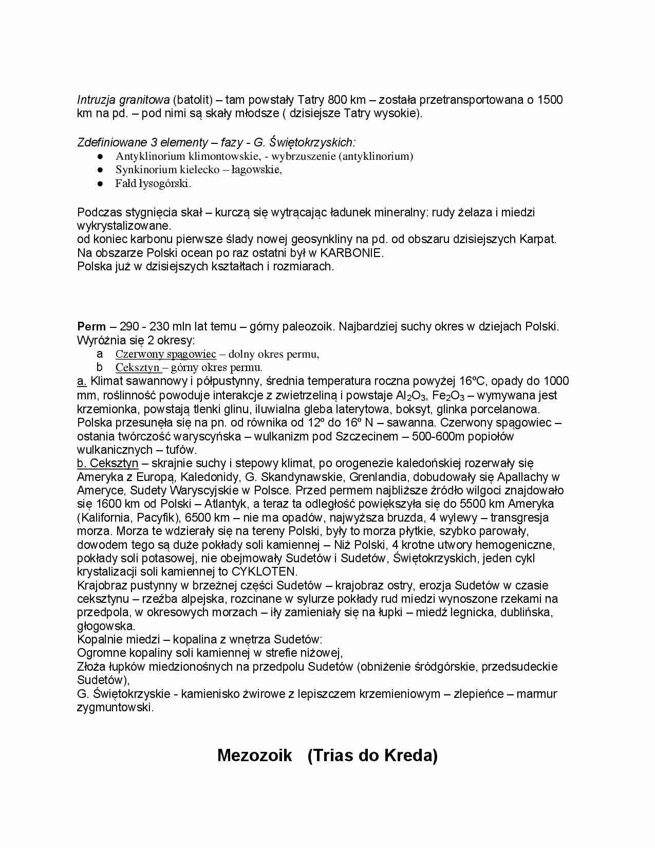 Intruzja granitowa - wykład - strona 1