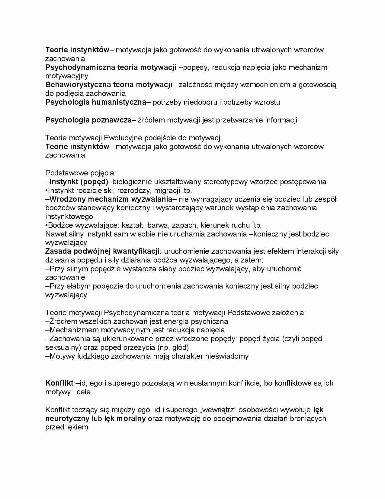 Teorie emocji i motywacji - strona 1