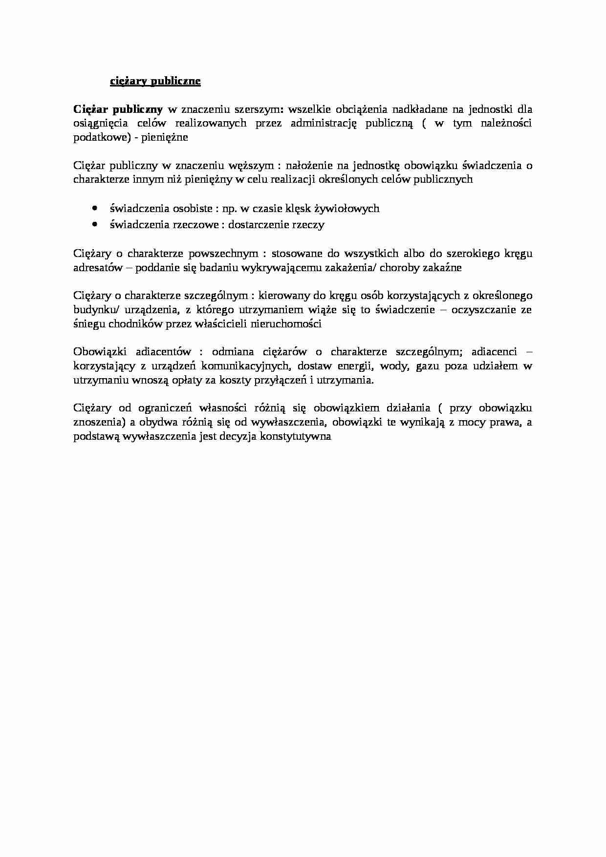 Ciężary publiczne -  omówienie zagadnienia 3 - strona 1