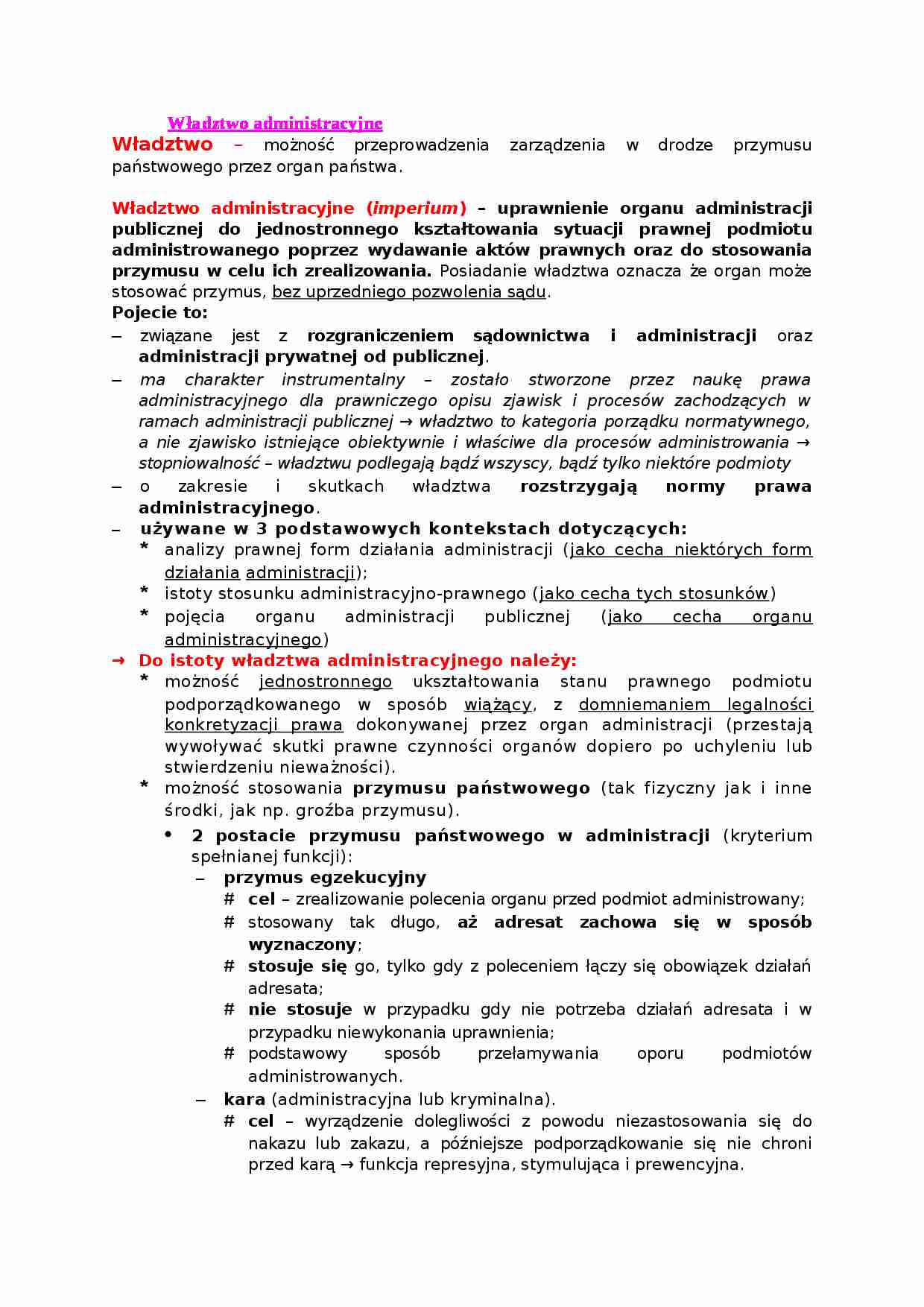 Władztwo administracyjne  - strona 1