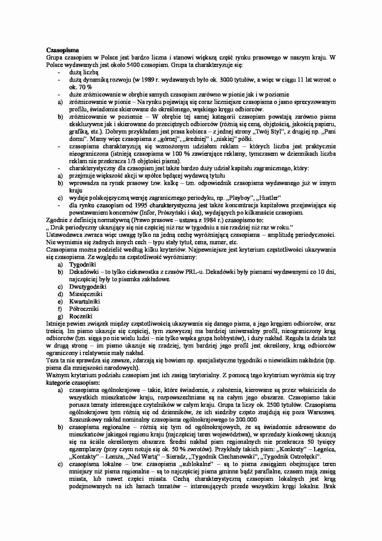 Polski System Medialny - czasopisma - strona 1