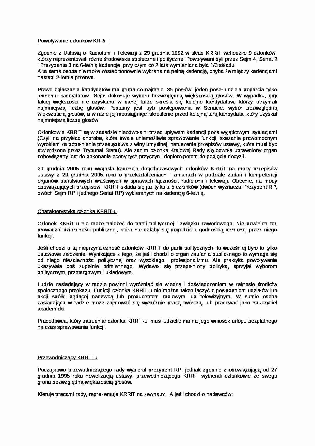 Krajowa Rada Radiofonii i Telewizji 2 - strona 1