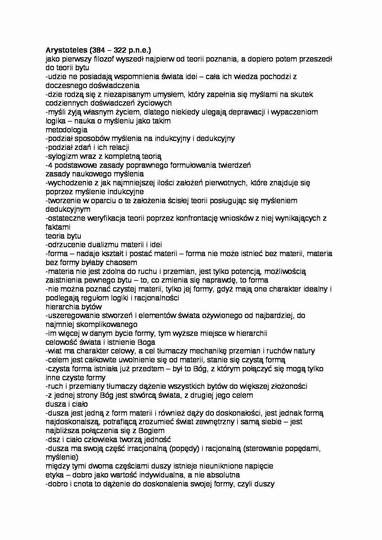 Arystoteles - omówienie zagadnienia 4 - strona 1