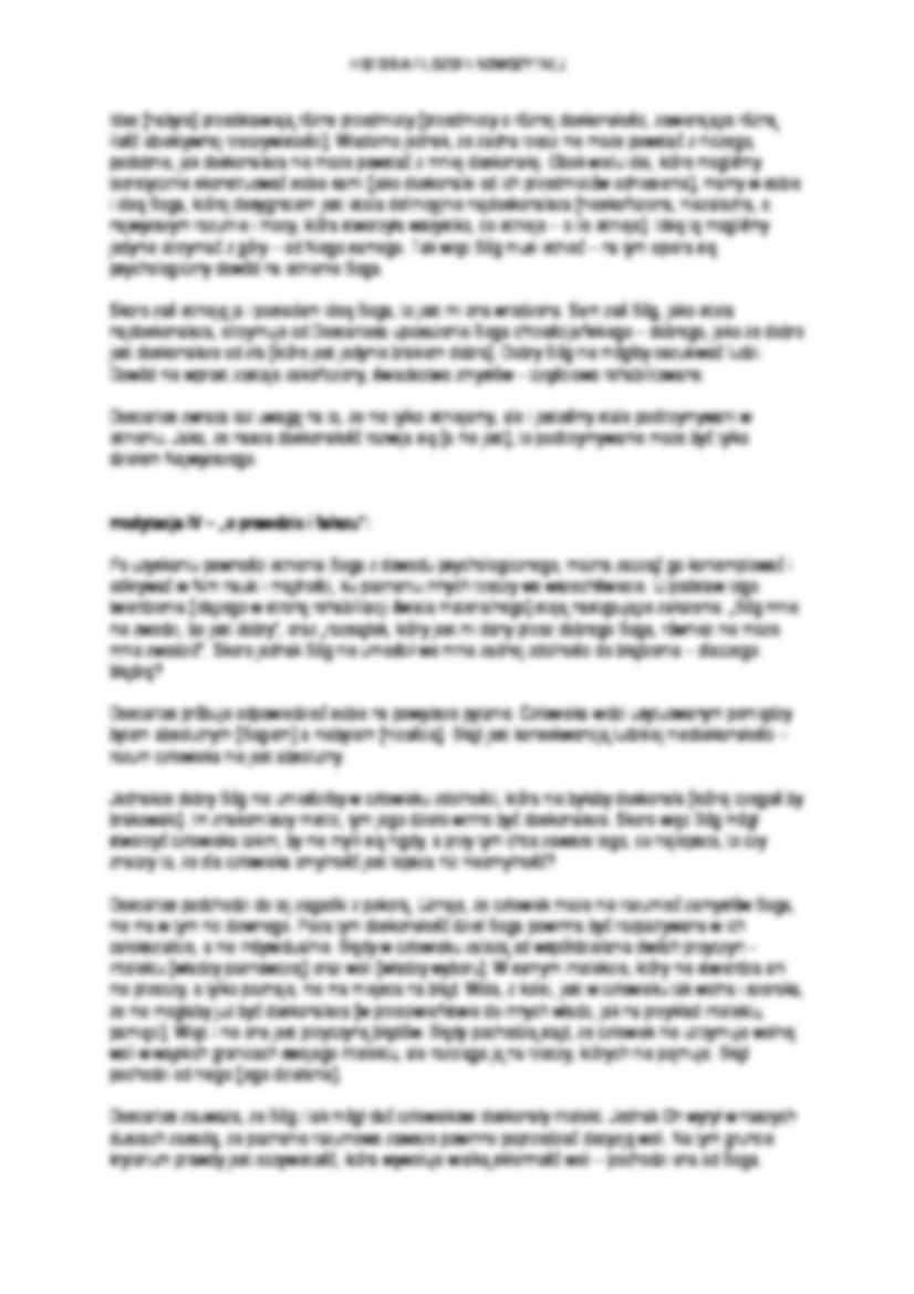 Rene Descartes - „Medytacje o pierwszej filozofii” - strona 2