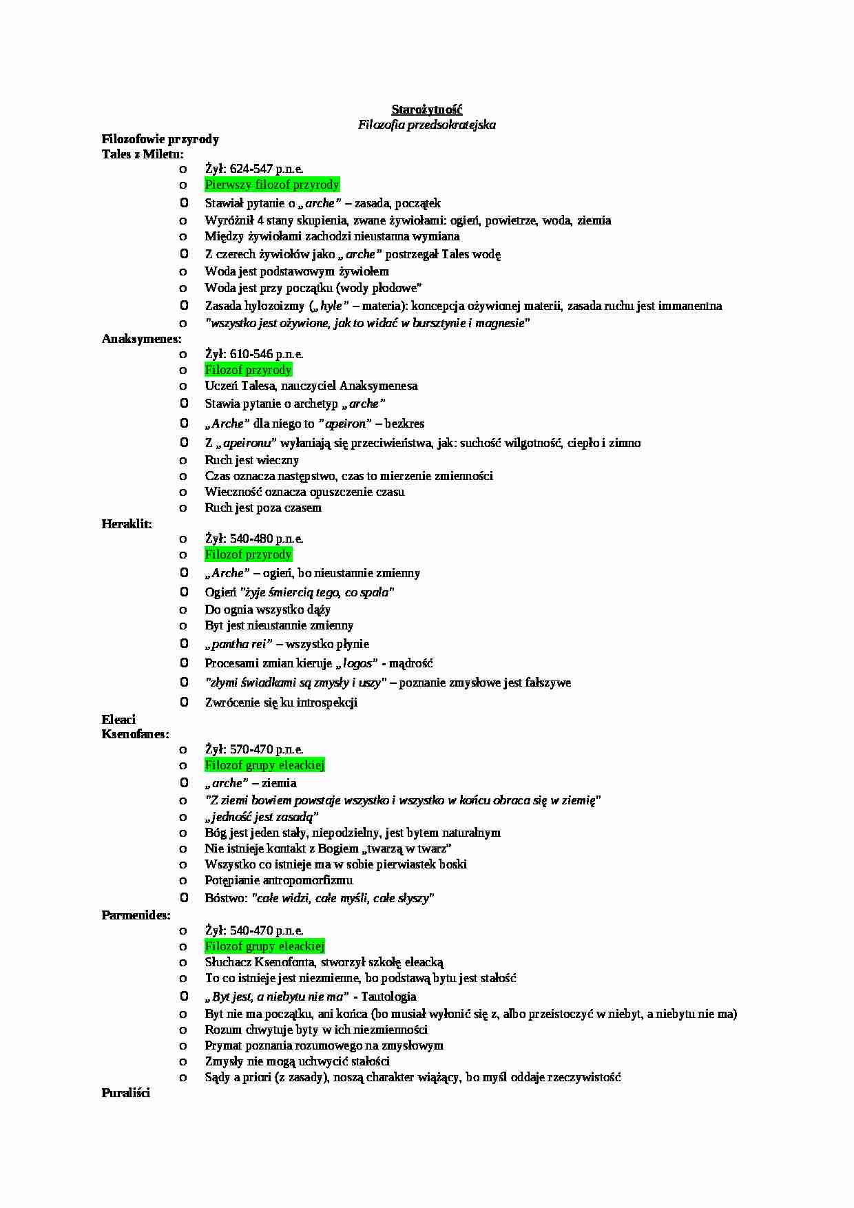 Filozofia - egzamin 3 - strona 1