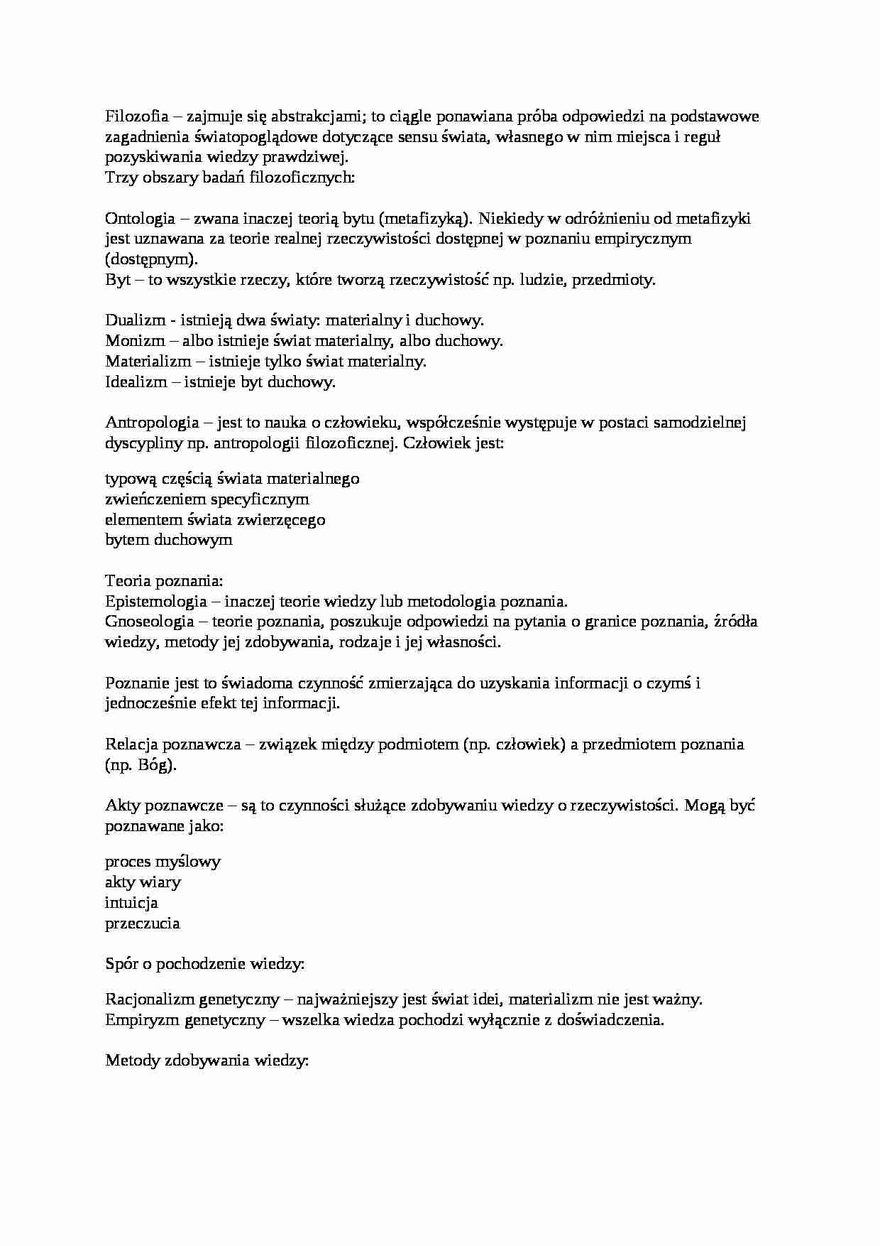 Filozofia - pojęcia - Empiryzm metodologiczny - strona 1