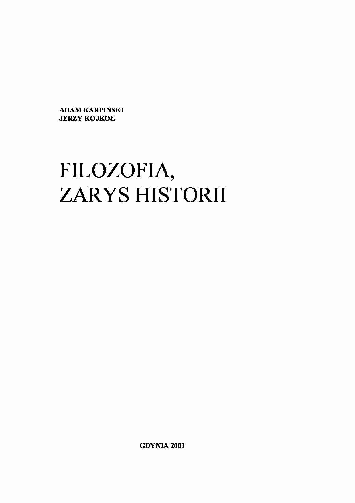 Filozofia - zarys - strona 1