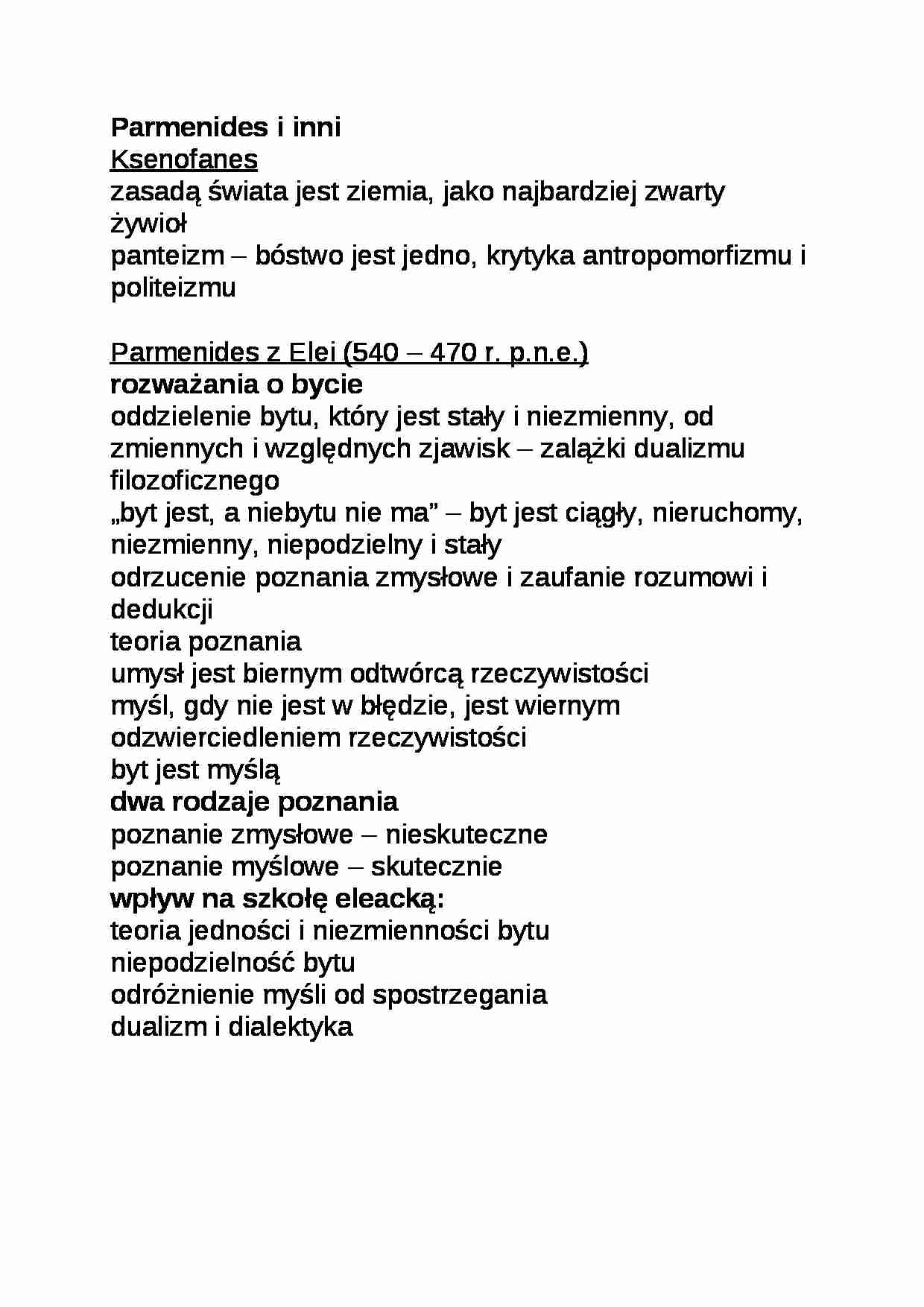 Parmenides i inni - omówienie 2 - strona 1