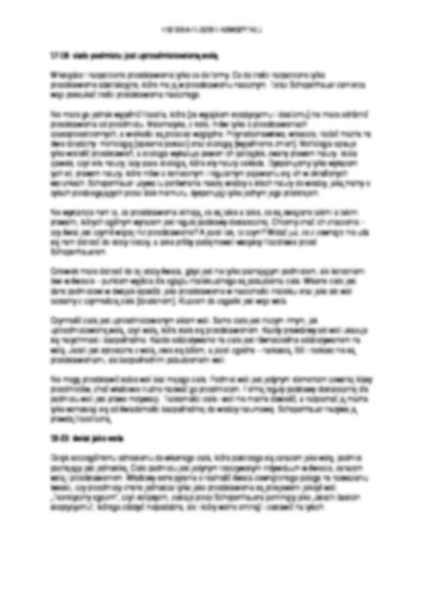 Schopenhauer - „Świat jako wola i przedstawienie” - strona 2