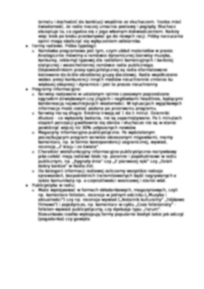 Recenzja, ramówka radiowa, publicystyka w radiu - wykład - strona 3