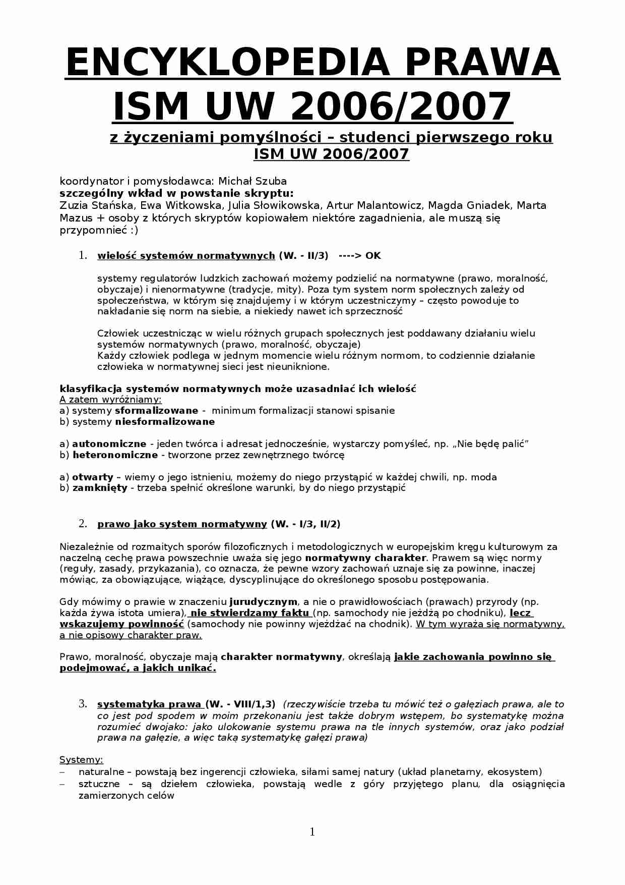 Skrypt z prawa - strona 1