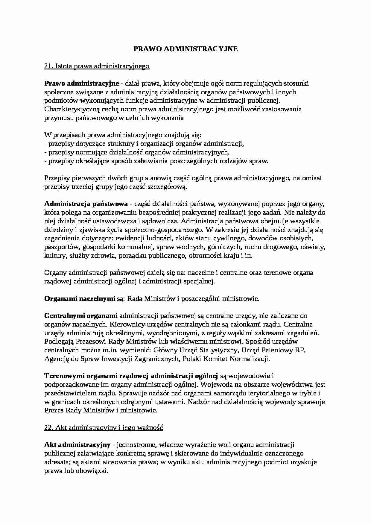Prawo administracyjne - omówienie kolokwium - strona 1