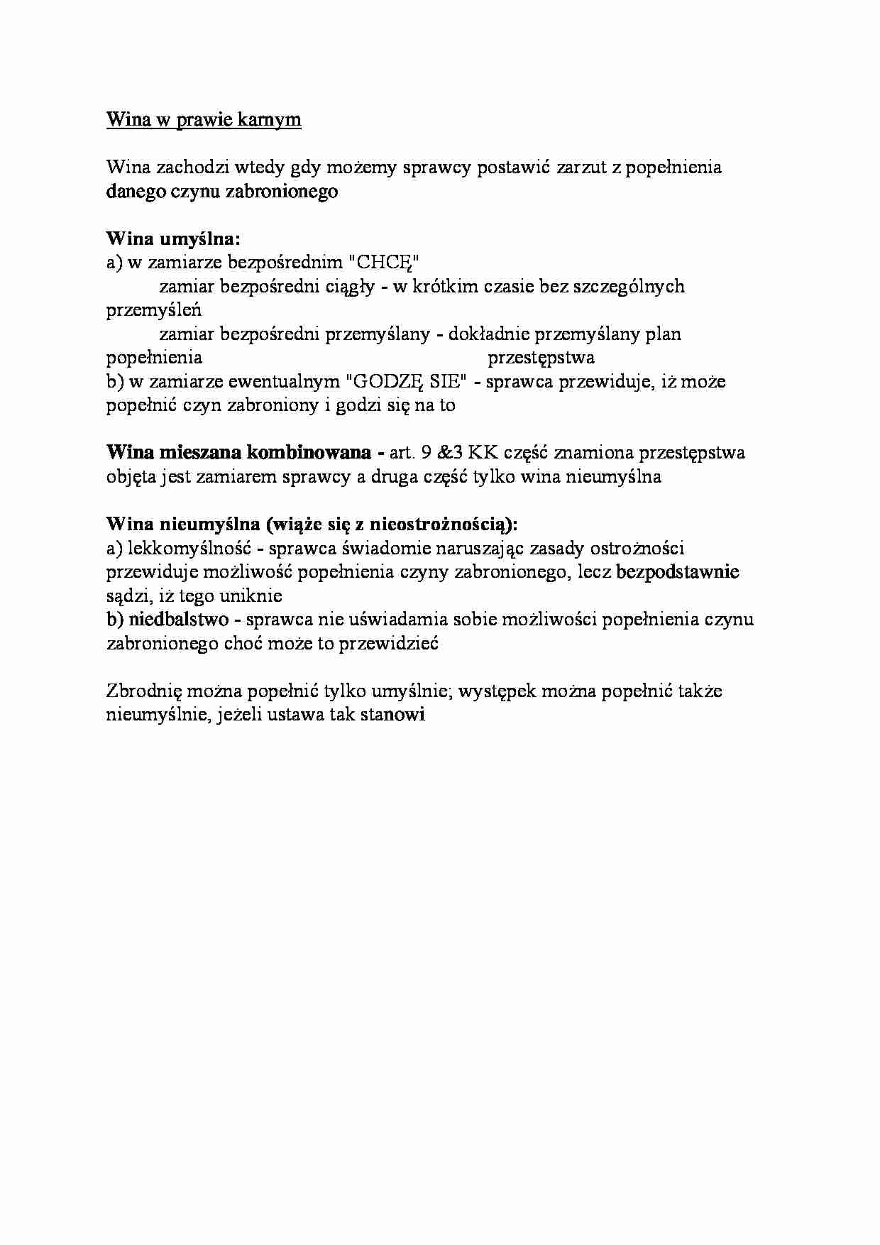 Wina w prawie karnym - strona 1