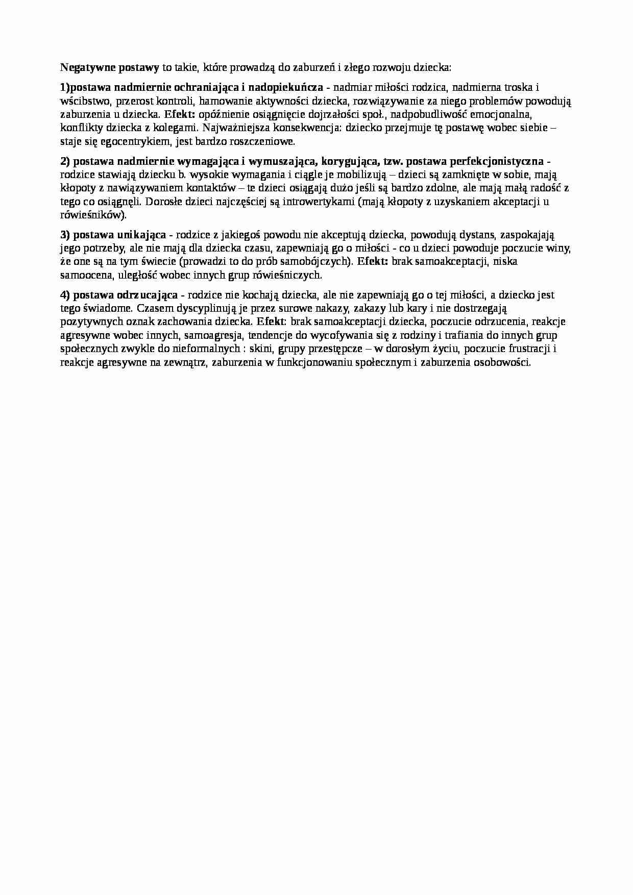 Negatywne postawy - strona 1