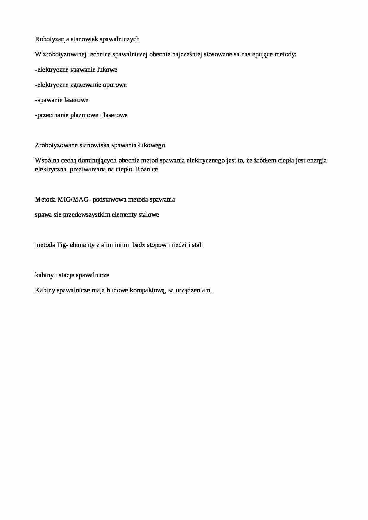 Robotyzacja stanowisk spawalniczych - strona 1