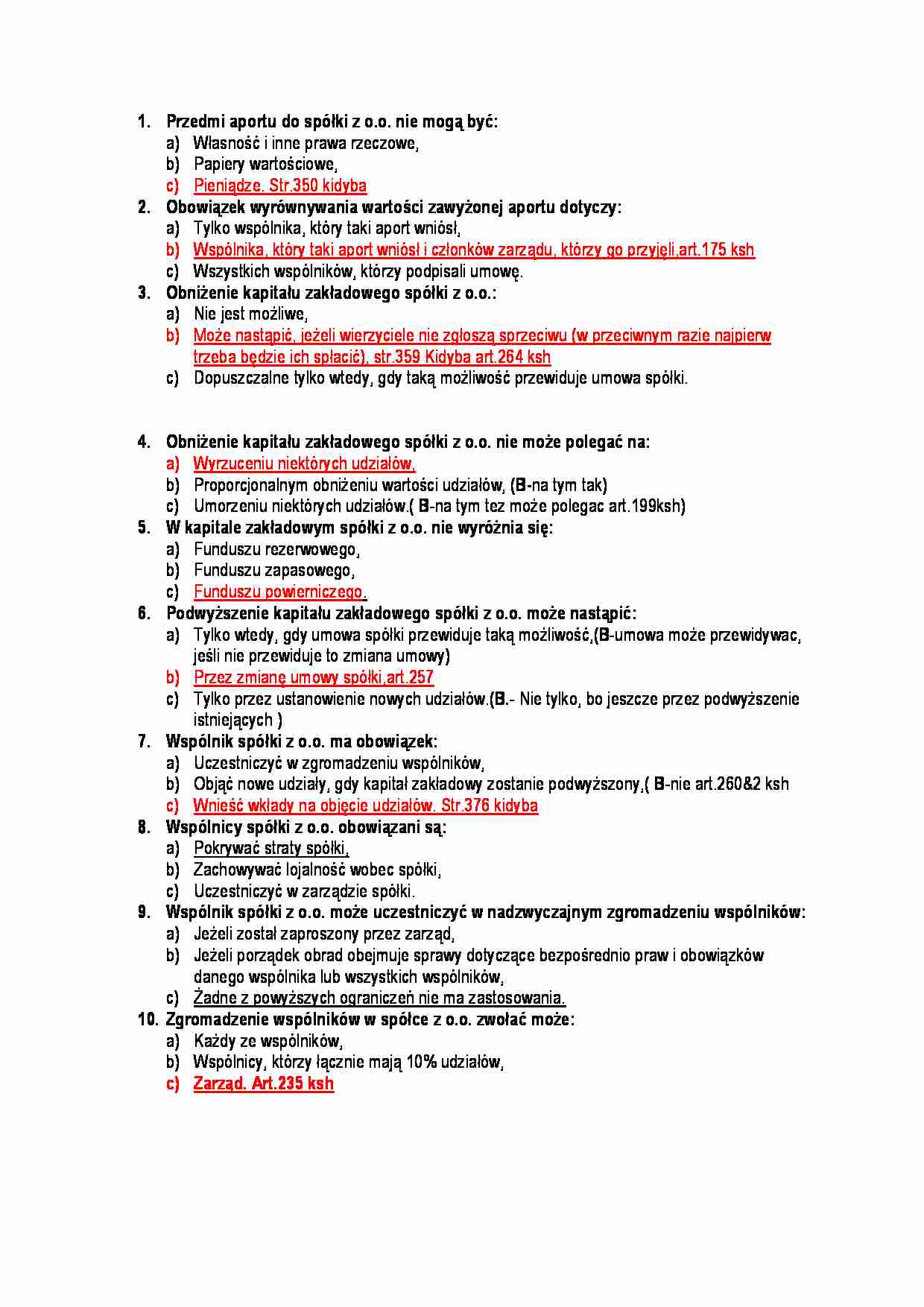 Prawo handlowe-test 9 - strona 1