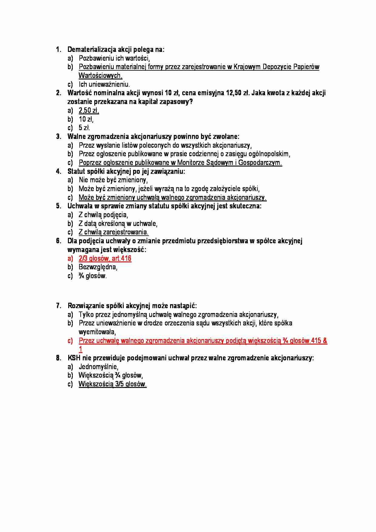 Prawo handlowe-test 17 - strona 1