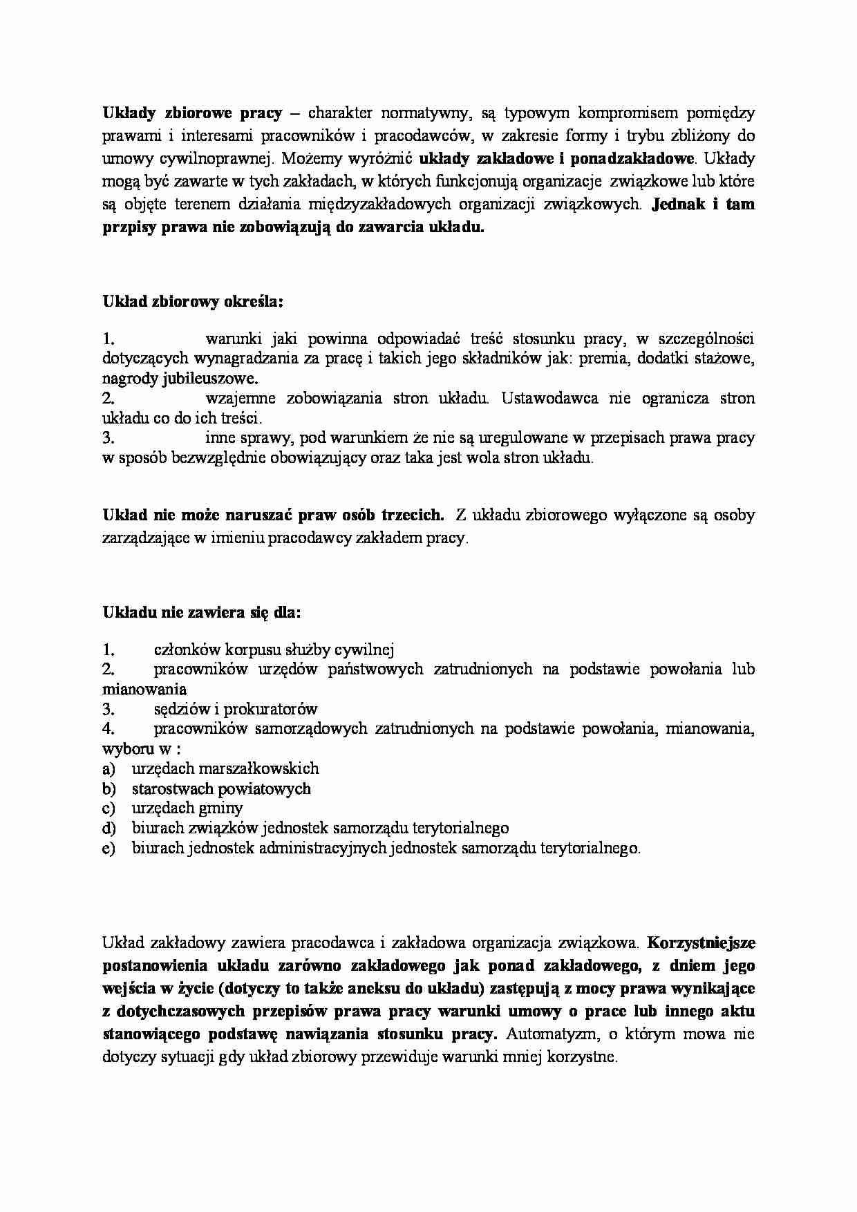 Układy zbiorowe pracy - strona 1