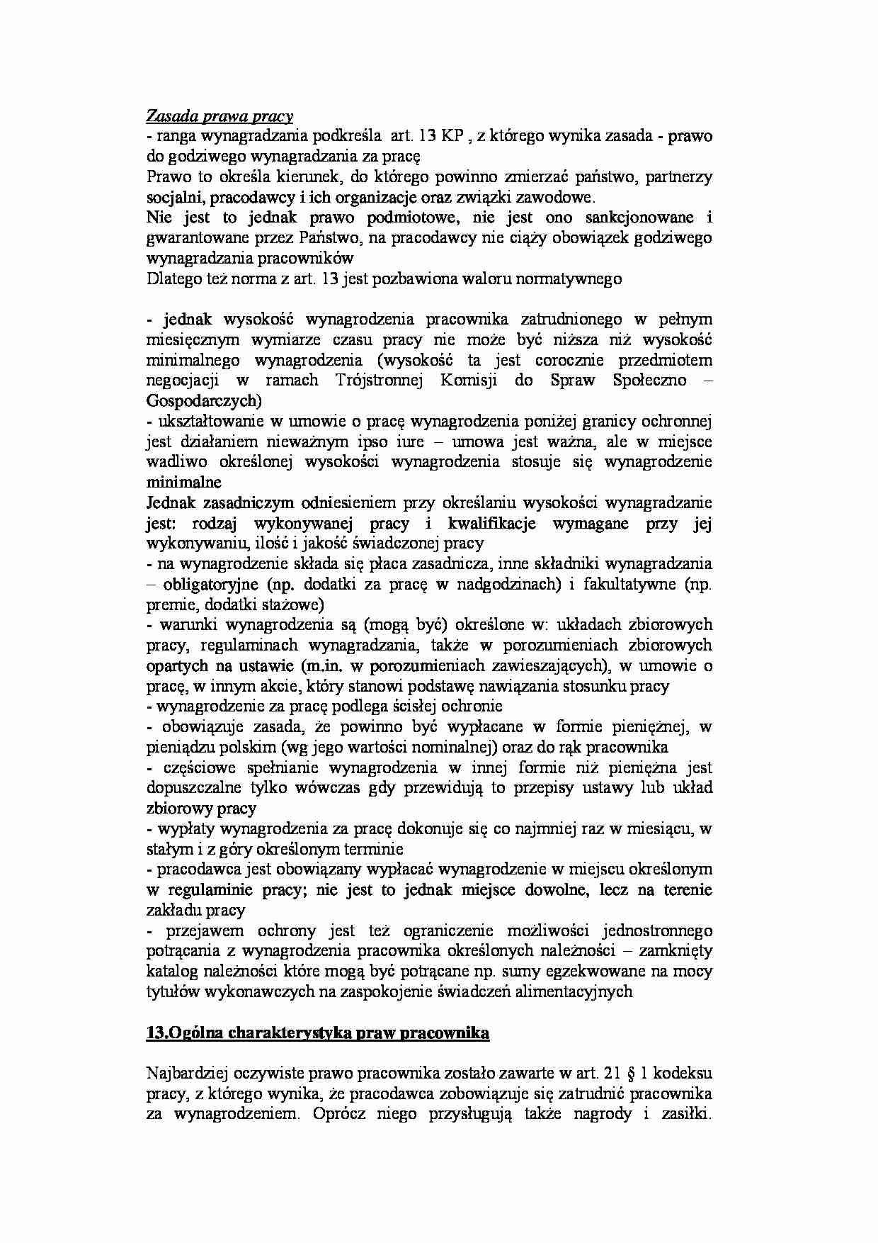 Zasada prawa pracy - strona 1