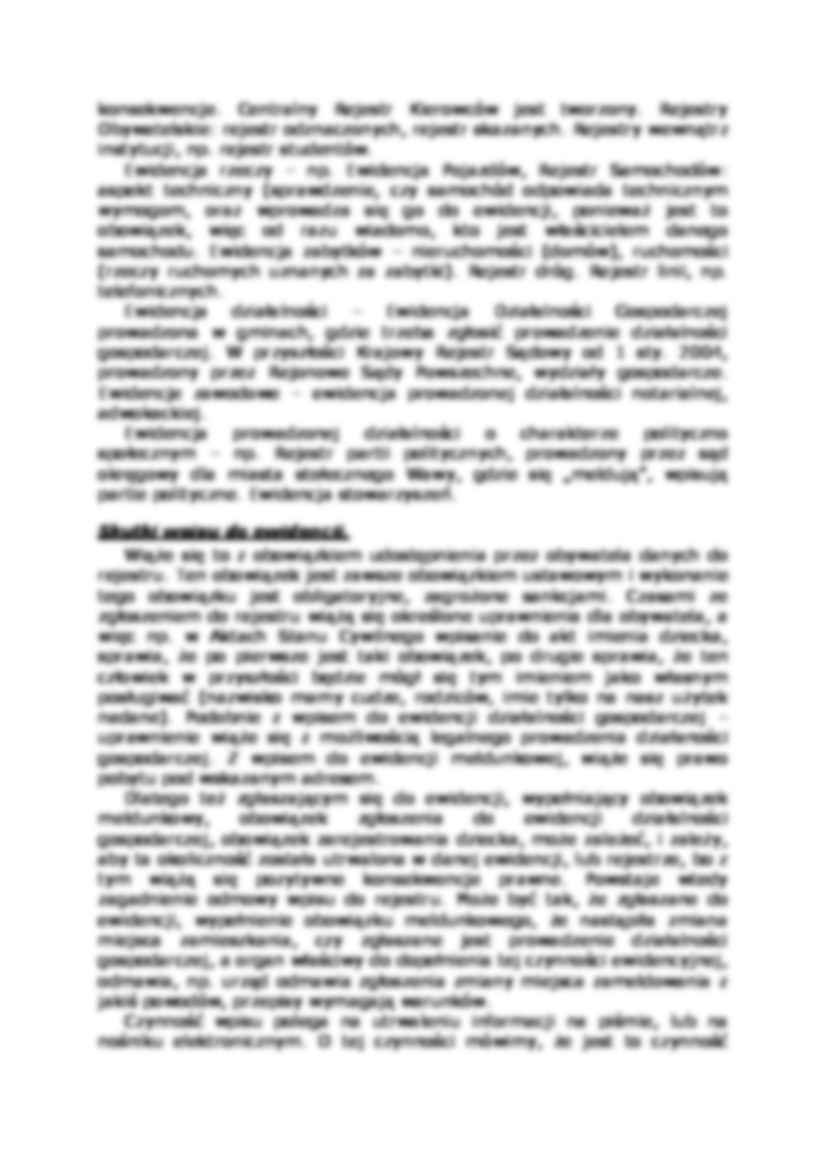 Czynności ewidencyjne, rejestracyjne, w zakresie prawa administracyjnego - strona 2