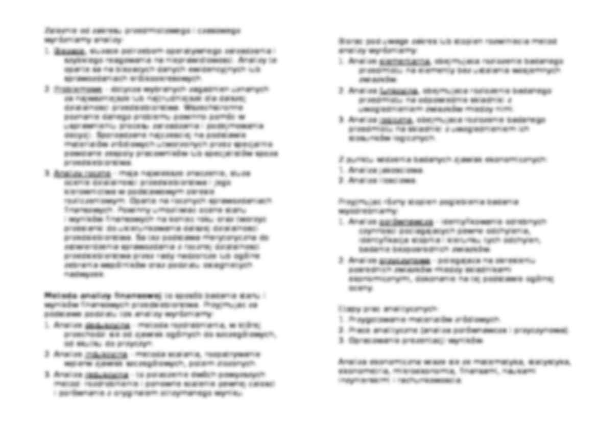 Analiza ekonomiczna i jej przedmiot - strona 2