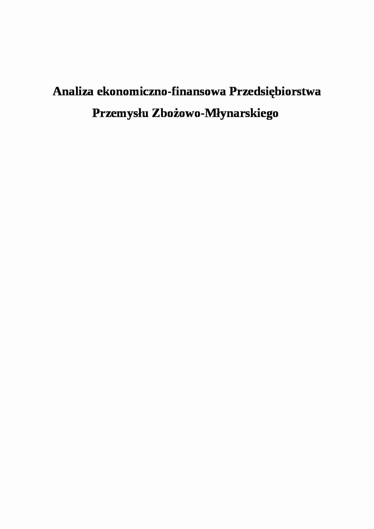 Analiza ekonomiczno-finansowa przedsiębiorstwa - Raport roczny - strona 1