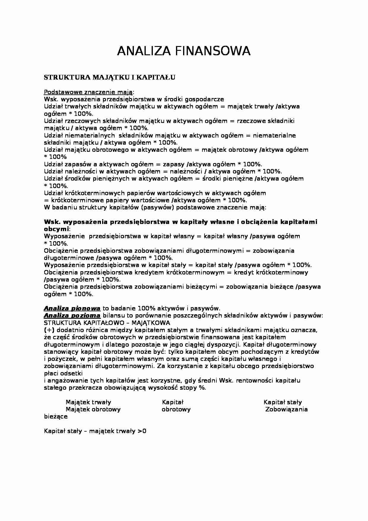 Struktura majątku i kapitału - strona 1