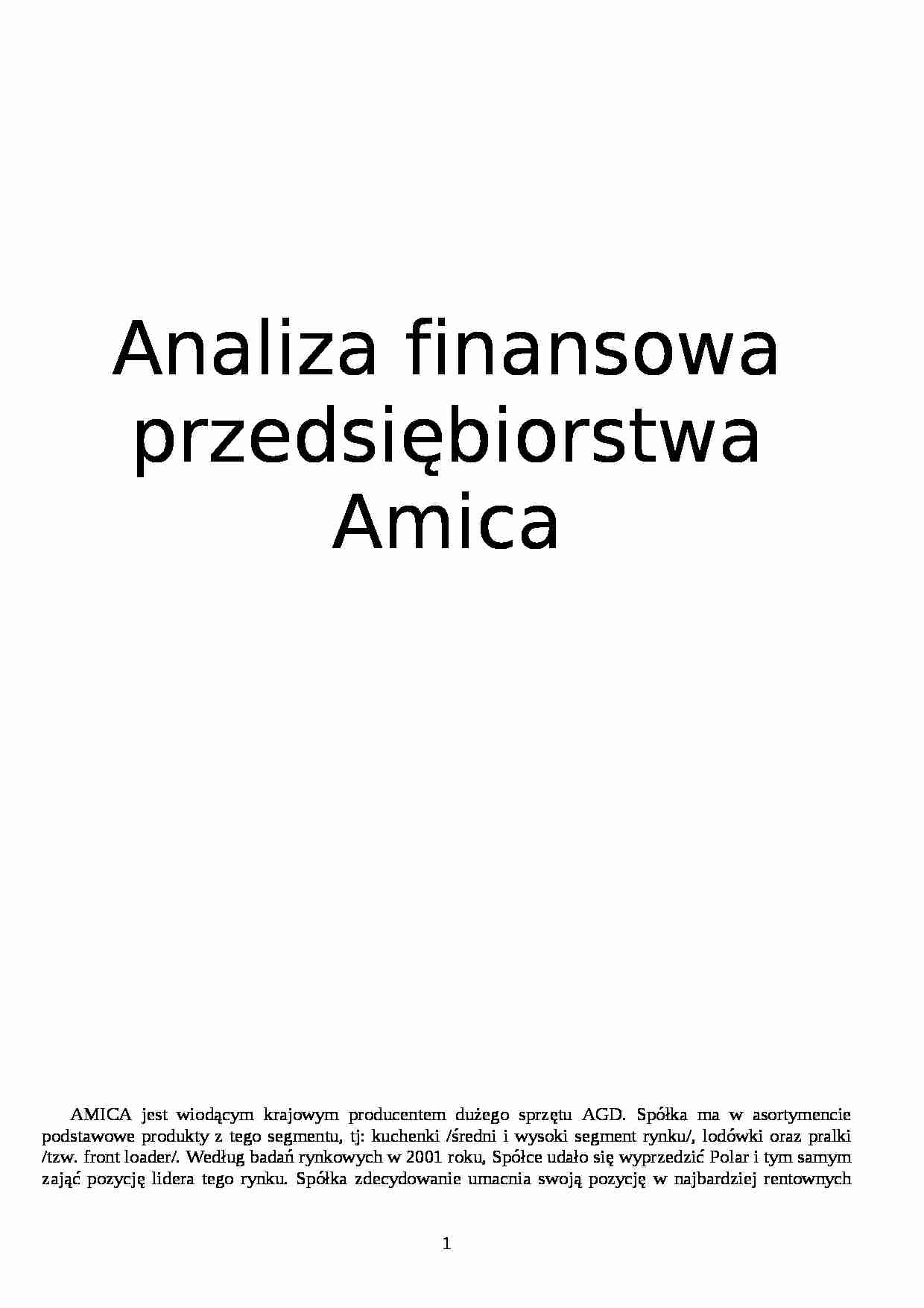 Analiza finansowa 