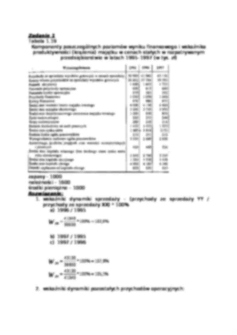 Analiza finansowa przedsiębiorstw - zadania -  Elementy składowe sprawozdania finansowego - strona 2