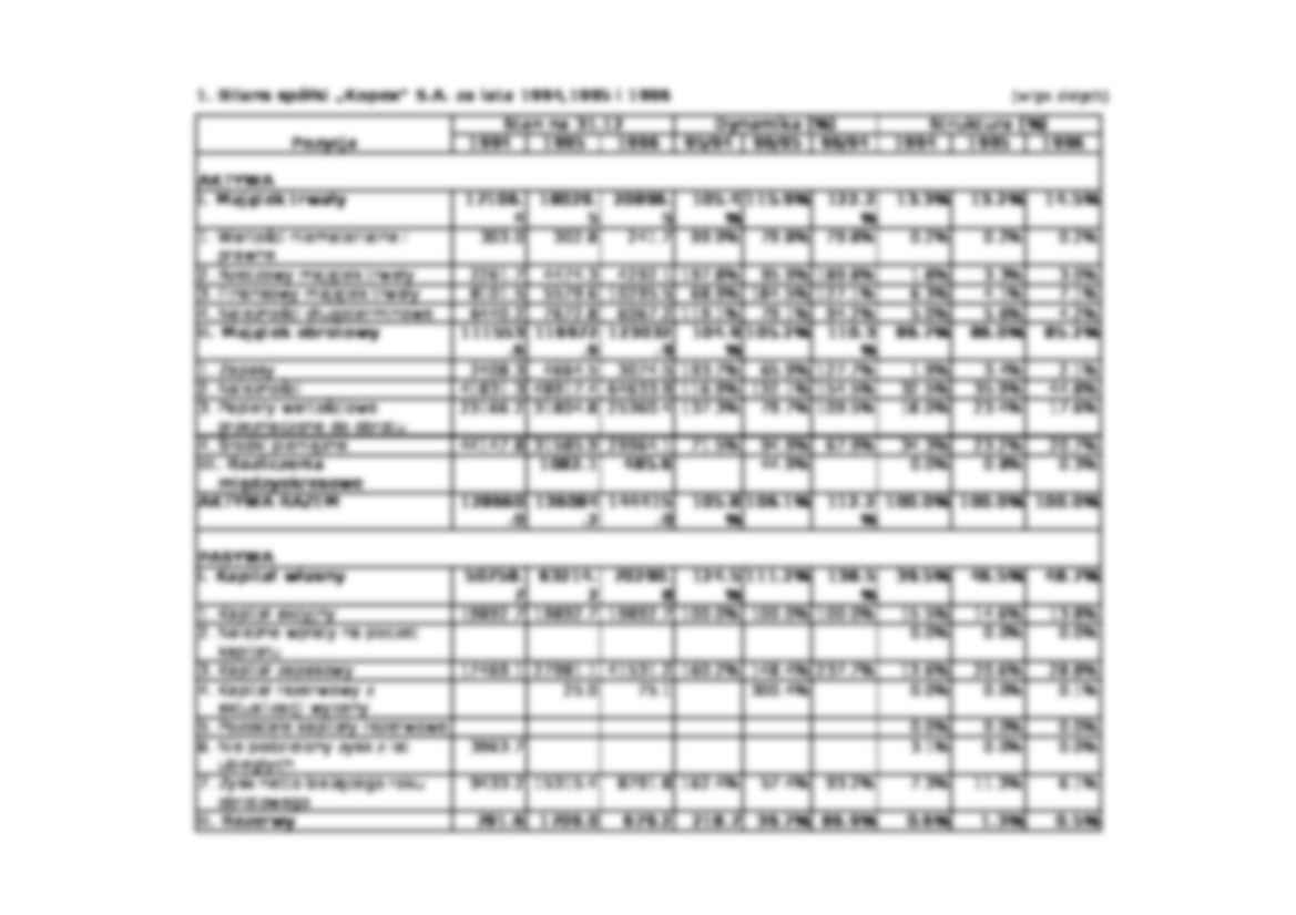 Analiza finansowa przedsiębiorstwa import - eksport „KOPEX” S.A. - strona 3