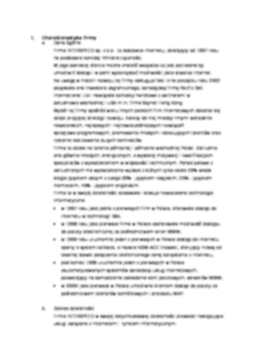 Analiza otoczenia firmy Interspeed - strona 2