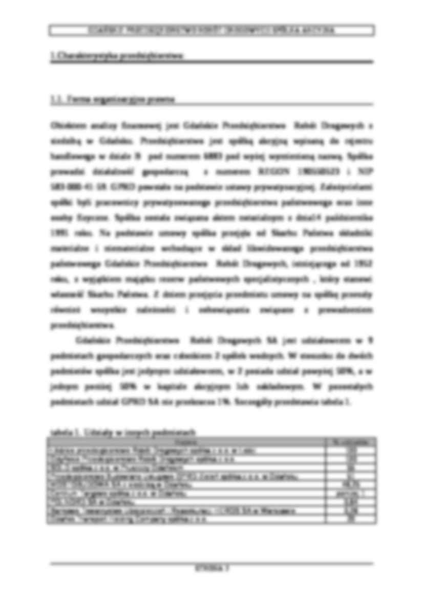 Analiza spółki 