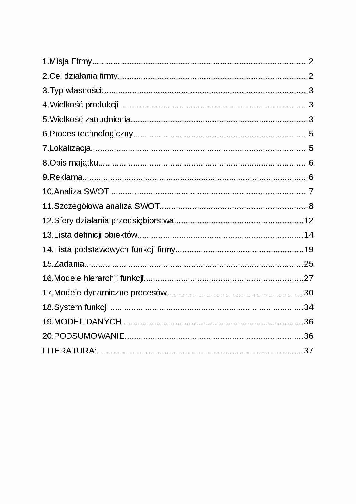 Analiza stategiczna firmy poligraficznej - strona 1