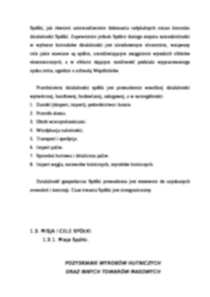 Analiza strategiczna - spółka wielobranżowa - informacje - strona 3